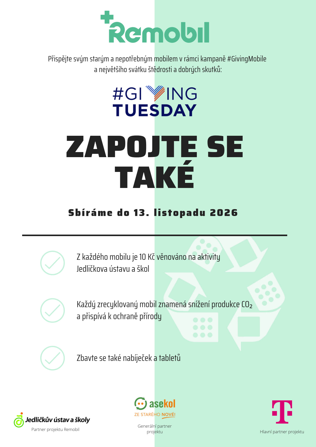Přispějte svým starým a nepotřebným mobilem v rámci kampaně #GivingMobile