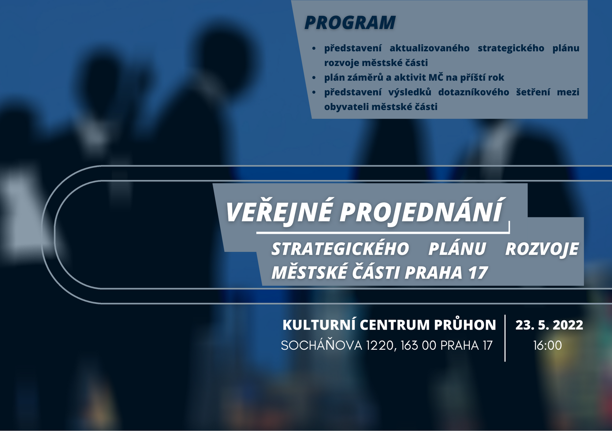 Pozvánka na veřejné projednání strategického plánu rozvoje MČ Praha 17 23.5.2022