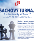 Šachový turnaj O pohár starostky MČ Praha 17