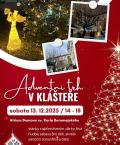 Adventní trh v klášteře. Stánky s občerstvením, dárky, živá hudba, zábava pro děti a vánoční atmosféra