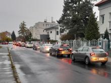 Ilustrační fotografie dopravy v horních Řepích - kolona