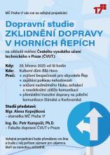 Pozvánka na projednání dopravní studie zklidnění dopravy v horních Řepích na základě měření ČVUT